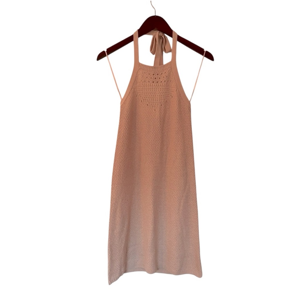 NWT🌺No Comment•Backless Halter Knit Mini Dress